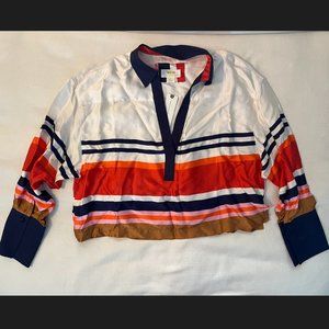 Maeve polo striped Blouse